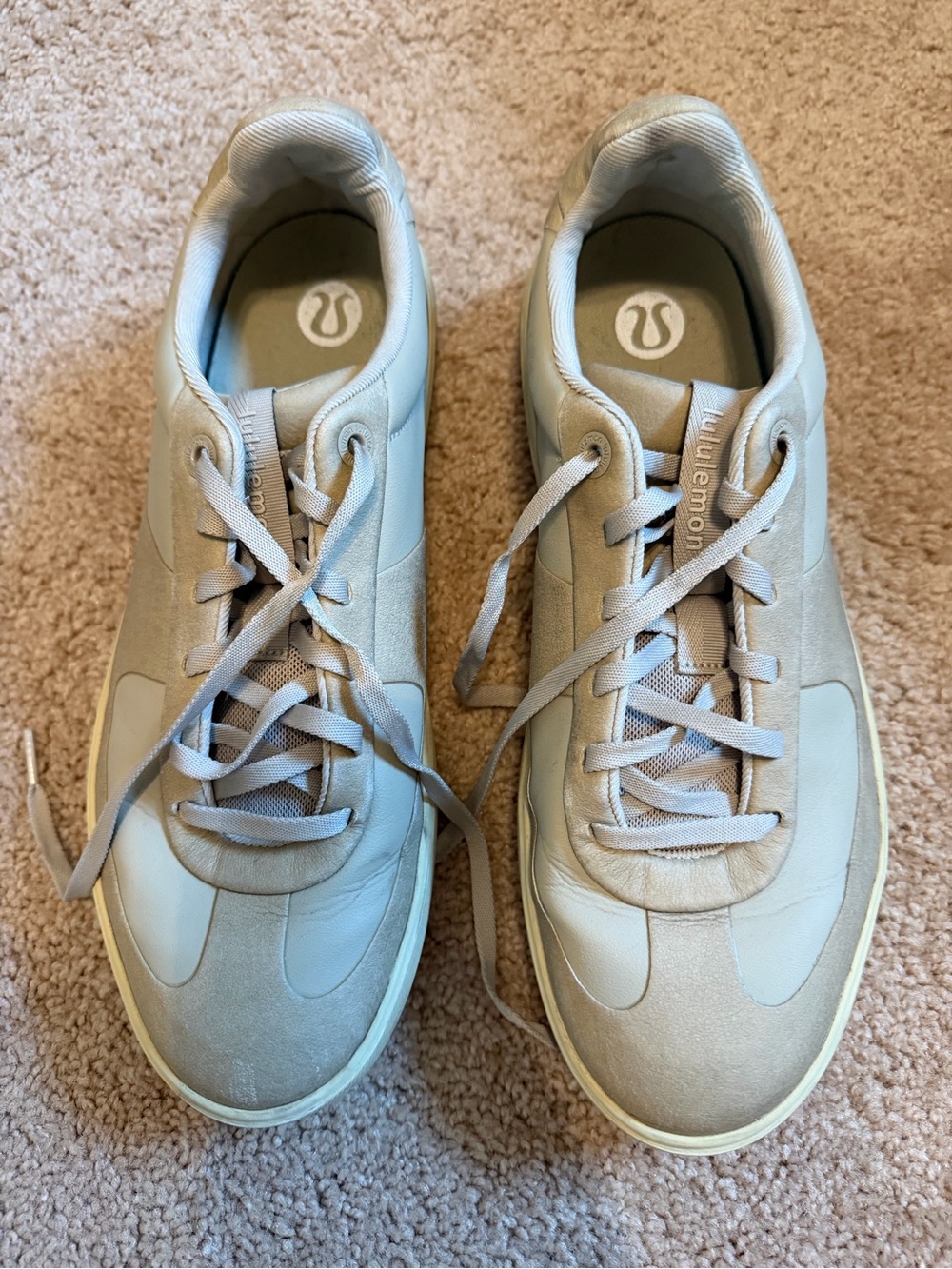 lululemon athletica Men's Light Tan and Off-White Sneakers